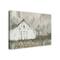White Distressed Barn 40" x 30" Canvas Wall Art